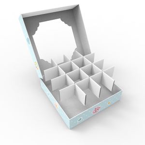 Cérémonie <span class=keywords><strong>de</strong></span> nom vente en gros, boîte <span class=keywords><strong>de</strong></span> bonbons bleu pour bébé garçon, Design <span class=keywords><strong>de</strong></span> douche, papier <span class=keywords><strong>doux</strong></span> fenêtre yeux gelée gomme boule à paupières avec compartiment - Product Image 4