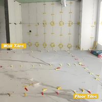 Sistema de Nivelación de Azulejos de Plástico, Clips y Cuñas para Baño, Sala de Estar, Escaleras, Herramientas de Instalación Autoadhesivas, Duraderas e Impermeables