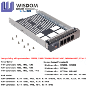 Bandeja para Disco Duro 0KG1CH, Caddy para HDD de 3.5, Bandeja para SSD para Servidores PowerEdge, Arrays de Almacenamiento PowerVault, Fabricado en China - Product Image 2