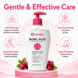 <span class=keywords><strong>Gel</strong></span> <span class=keywords><strong>Nettoyant</strong></span> <span class=keywords><strong>Intime</strong></span> à la Canneberge le Plus Vendu, à l'Aloe Vera et à l'Acide Borique, Sans Cruauté Animale, Équilibrant le PH, Soin Féminin Anti-Démangeaisons et Anti-Odeurs - Product Image 3