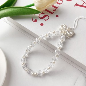 Charme de téléphone élégant en cristal acrylique avec nœud papillon, <span class=keywords><strong>bijoux</strong></span>, cordon, bracelet, porte-clés anti-perte, pendentif Fntech 15cm - Product Image 4