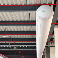 Conduit d'air en tissu micro-perforé Buding pour système de ventilation CVC, suspension au plafond d'entrepôt