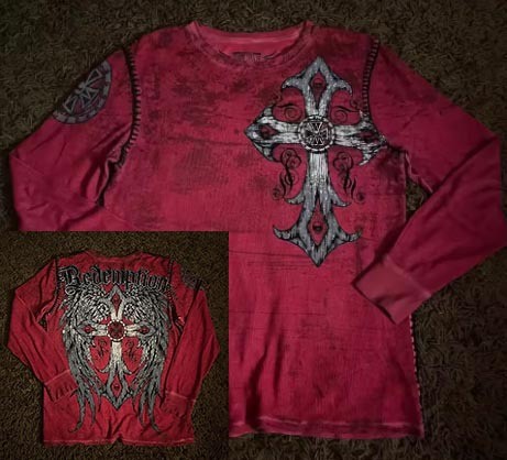 Red long sleeve cotton