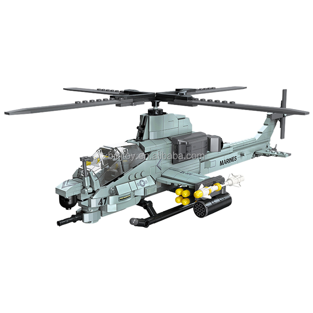 Jie Star Jj9213 New Children's Toy Helicopter Abs Plastic Building Blocks Toys 1:8 Scale 576piece Diy Model Assembly Set 14+