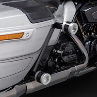 Nouvelle barre de protection de sacoche arrière en acier à faible teneur en carbone soudée TIG Advanblack pour HD Touring 2014+ - Noir brillant, rénovation/amélioration