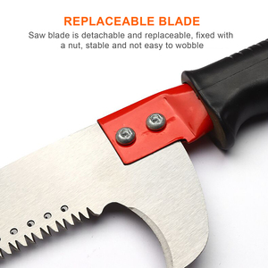 Scie à perche à dents trilatérales <span class=keywords><strong>pour</strong></span> coupe rapide, outil professionnel de taille <span class=keywords><strong>pour</strong></span> branches hautes, scie d'élagage 65MN <span class=keywords><strong>pour</strong></span> verger et jardin - Product Image 5