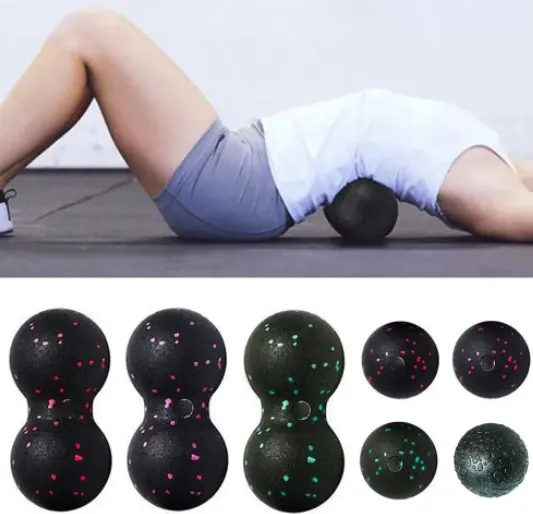 JETSHARK Yoga Massage Roller Ball Peanut Double Lacrosse Spiky Fasciitis Balls Plantar Relief Mobility Myofascial Pain Back Ball