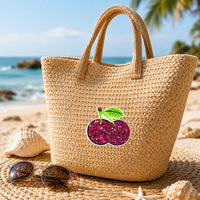 Patchs thermocollants à sequins en forme de fruits, appliques brillantes (raisin, ananas, piment, pastèque) pour la personnalisation de chapeaux, vêtements, sacs et coques de téléphone