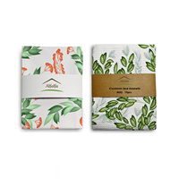 Essuie-tout de cuisine industriel en coton gaufré 100 % coton, imprimé numérique floral personnalisé, séchage rapide, sublimation de haute qualité