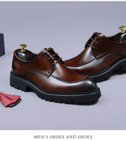 Chaussures habillées en cuir de vache véritable pour homme, grande taille, mode de luxe, chaussures de mariage, Oxford