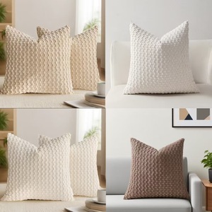 <span class=keywords><strong>Housse</strong></span> de <span class=keywords><strong>coussin</strong></span> en velours côtelé 3D, taie d'oreiller moderne à texture gaufrée pour <span class=keywords><strong>canapé</strong></span>, salon, chevet - Product Image 3