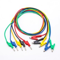 4mm Brass Banana Plug Multimeter Test Leads Cable Kit 100cm Corrosion-resistant Durable Alligator Clips for Industrial