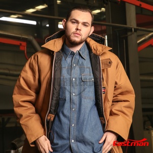Parka de travail d'hiver isolée pour homme, 100 % coton, ignifuge, protection contre les risques électriques, 4 couches, chaude et résistante aux flammes - Product Image 4