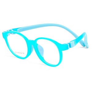 1012 siêu nhẹ linh hoạt TR90 Silicone trẻ em Kính retro vòng quang Kính mắt theo toa khung chàng trai và cô gái - Product Image 4