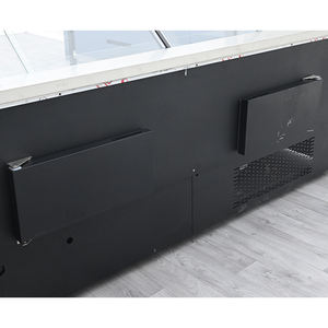 Mostrador de servicio refrigerado para delicatessen, de alta demanda, duradero, de diseño elegante, con tapa plana en ángulo recto y vitrina expositora con gabinete refrigerador - Product Image 5