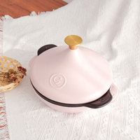 Tajine fonte émaillée Offre Spéciale rose mini revêtement céramique marmite Tajine