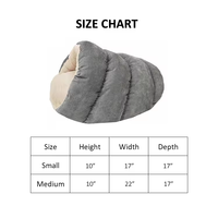 Lit de grotte à câlin à motif solide à la mode moderne pour chats et chiots Rectangle Utilisation intérieure Lavable Durable pour le confort hivernal