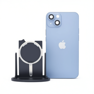 Carcasa Trasera con Soporte Metálico y Lente para iPhone 14 Azul - Product Image 2