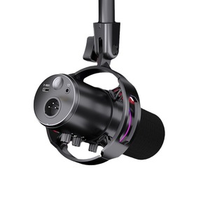 192KHZ24Bit <span class=keywords><strong>microfono</strong></span> dinamico RGB luce led PC <span class=keywords><strong>microfono</strong></span> con braccio braccio Stand RGB illuminazione Mute pulsante <span class=keywords><strong>cuffie</strong></span> <span class=keywords><strong>Jack</strong></span> misura per Vlog - Product Image 1