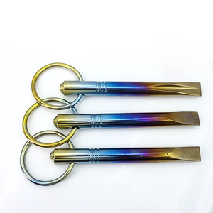 Multiherramienta de bolsillo para equipo al aire libre, barra de supervivencia EDC de titanio, con punta de titanio, para acampar y senderismo - Product Image 6