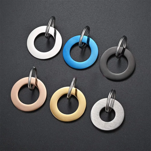Targhette Silenziose Personalizzate per Animali Domestici, Portachiavi in Acciaio Inox con Incisione su Due Lati, Etichetta Identificativa Circolare Personalizzata per Cani - Product Image 4