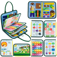 Tableau d'activités en feutre sur le thème des animaux sauvages, très populaire, pour enfants, livre d'activités Montessori, accessoires pour tableau d'activités préscolaire