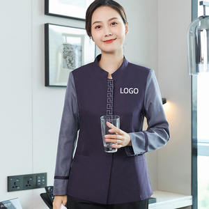 Uniformes de Trabajo para Personal de Limpieza, <span class=keywords><strong>Traje</strong></span> de Manga Larga para Mujer, Uniforme de Camarera para Habitaciones de Hotel - Product Image 1