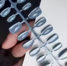 XS/S/M 30 pièces verre oeil de chat dorure ongles conseils couverture complète <span class=keywords><strong>courte</strong></span> forme d'amande brillant <span class=keywords><strong>rouge</strong></span> ongles artificiels conseils presse sur ongles fournisseur - Product Image 3