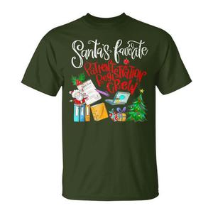 Camiseta navideña de la tripulación de registro de pacientes favorita de Papá Noel - Product Image 1