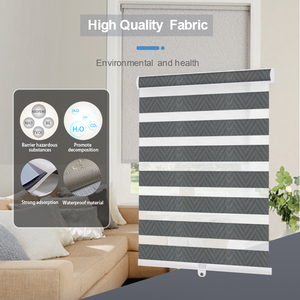 Meccanismo <span class=keywords><strong>a</strong></span> batteria per bambini grigio grigio zebra tende <span class=keywords><strong>a</strong></span> doppio <span class=keywords><strong>rullo</strong></span> per finestre - Product Image 4