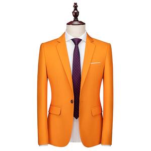 Clásico Primavera Otoño Estilo de negocios Punto Prom Novio Esmoquin Terno Masculino Tallas grandes Sólido <span class=keywords><strong>Color</strong></span> puro Chaqueta Traje - Product Image 6