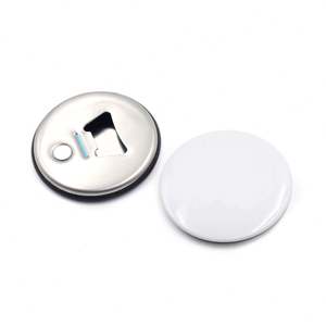 Llavero abridor de botellas magnético personalizado de 58 mm con botón redondo cuadrado, insignia de hojalata, abridor de botellas magnético - Product Image 6