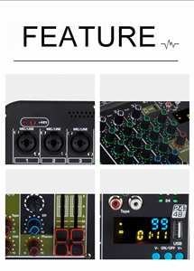 Mezclador de Audio XTUGA MG7 de <span class=keywords><strong>5</strong></span> Canales, Consola Profesional para KTV y Estudio de Grabación, con 99 Efectos Integrados y Reverberación - Product Image 6