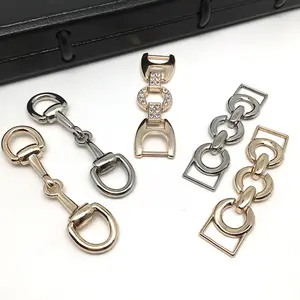 2024 alloy metal fashion shoe buckle chain clothing accessories metal buckles for shoes