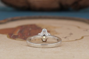 Bague en or massif 14 carats avec diamant de laboratoire pour femme, certifiée IGI, bague de fiançailles en diamant synthétique, bijoux élégants et raffinés pour mariage - Product Image 3