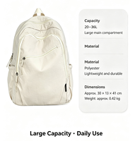 Sac à dos de grande capacité pour femmes et hommes, léger, pour voyage, plein air, multi-poches, sac d'école, décontracté