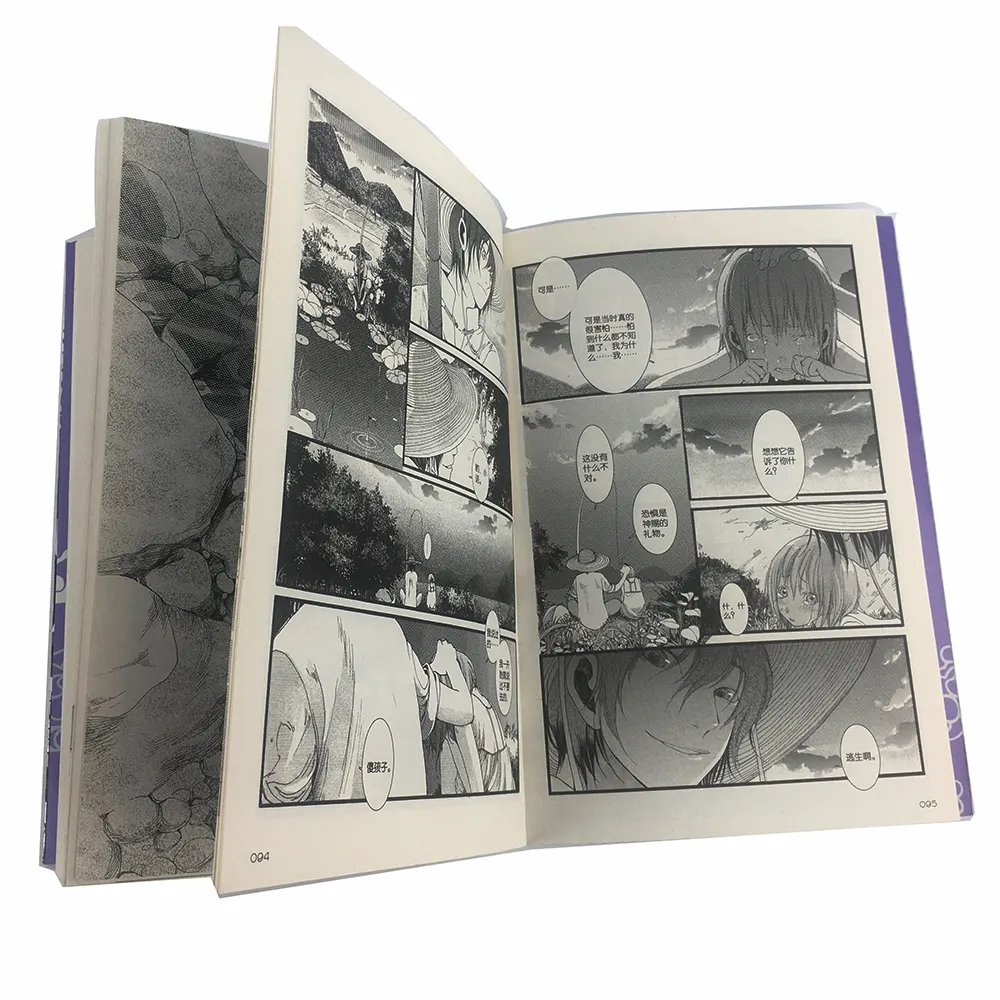 Yüksek kaliteli özel ciltli çizgi roman manga kitap baskı, karikatür kitap baskı hizmeti