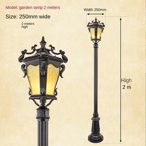 Lámpara de calle de aluminio impermeable IP65 para exteriores de alto lumen Diseño estampado para áreas poligonales cuadradas Luz de césped versátil - Product Image 3