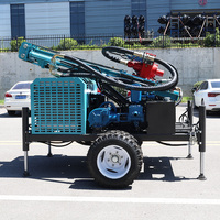 Foreuse agricole SM300 sur roues pour puits profonds, machine de forage de puits d'eau diesel 300m