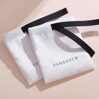 Nouvelle pochette en velours blanc double face, emballage de luxe pour bijoux, rouge à lèvres, parfum, bâton de massage, sac de style nœud papillon
