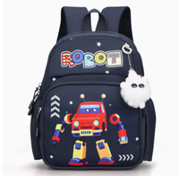 Sac à dos scolaire pour enfants Robot Kids, mignon, dessin animé, imperméable, ultra-léger, respirant, fermeture éclair en nylon, rembourré pour la maternelle