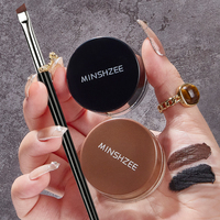 Buat Sendiri MINSHZEE Gel Eyeliner Anda Sendiri, Halus, Tahan Air, Anti Luntur, Tahan Lama, Cepat Kering, Warna Hitam Coklat, Gel Eyeliner untuk Bawah Mata