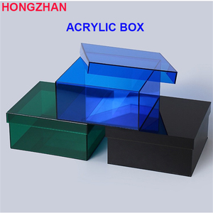 Chất lượng cao Acrylic lưu trữ hộp vuông Acrylic Hộp quà tặng với nắp Acrylic hiển thị trường hợp màu lucite khay - Product Image 6