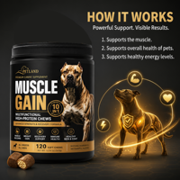 Stimulant Musculaire et Prise de Poids Avancée pour Chiens - Formule Naturelle Riche en Protéines - Pressé à Froid 45 ° C - Pet Performance Soft Chews OEM