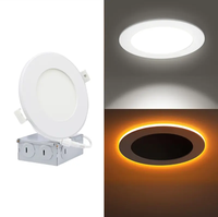 Plafonniers encastrés LED ultra-minces de 4 pouces CCT sélectionnable, lumière nocturne mince avec boîte de jonction
