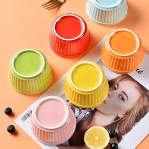 Groothandel <span class=keywords><strong>3</strong></span> Inch En <span class=keywords><strong>3</strong></span>.5 Inch Schattige Keramische Mini-Kommen Ovenbestendige Dessertkommen Voor Thuis En Restaurant In Verschillende Kleuren - Product Image 3