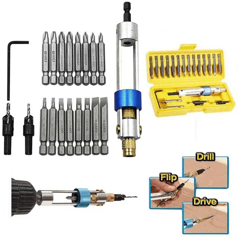 20pcs Screwdriver Bit Quick-Change Drill Kit Oval Torque Electrical Screwdriver Bit With 8 Phillips Bits