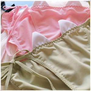 Lingerie drôle d'oreille <span class=keywords><strong>de</strong></span> chat en soie <span class=keywords><strong>de</strong></span> satin <span class=keywords><strong>de</strong></span> couleur unie culotte <span class=keywords><strong>de</strong></span> <span class=keywords><strong>dames</strong></span> sans couture <span class=keywords><strong>de</strong></span> femmes sous-vêtements - Product Image 5