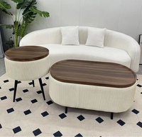 Sac souple de rangement de luxe léger combinaison table basse simple ménage sac souple rond petite table à thé canapé côté quelques