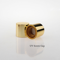 Personalizado de lujo botella de plástico tapa de perfume ronda uv tapas de oro